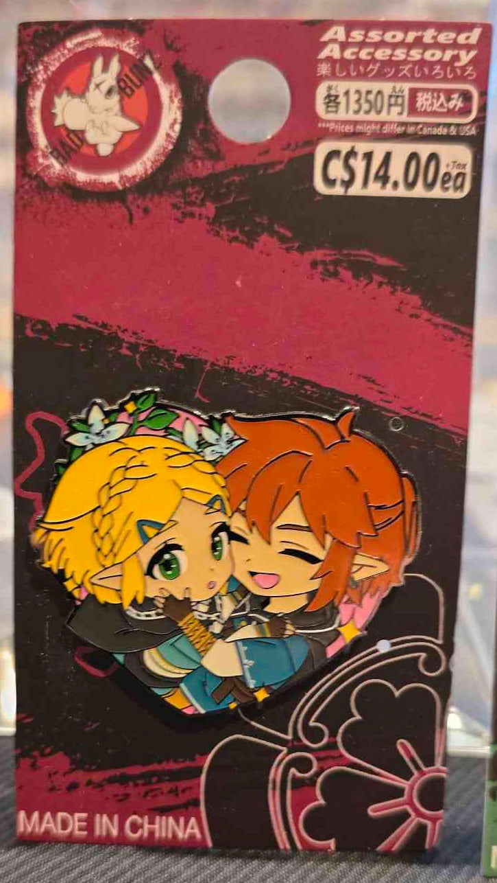 (LOZ-01PIN) LINK & ZELDA Legend of Zelda Gaming Enamel Pin