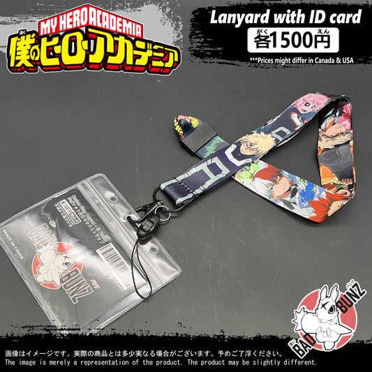 (MHA-01LYD) My Hero Academia Anime Lanyard with ID Card Holder