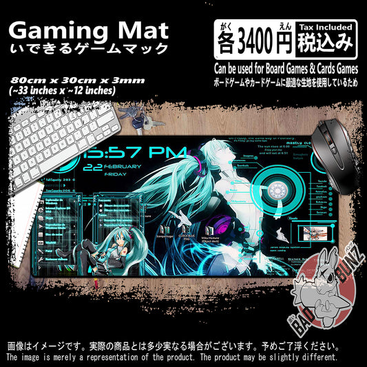 (AN-MIKU-02) Hatsune Miku Anime 800mm x 300mm Gaming Play Mat