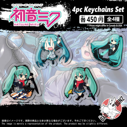 (MIKU-01KC) Hatsune Miku Anime Double-Sided Acrylic Keychain Set