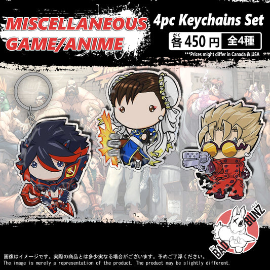 (MISC-03KC) Miscellaneous Anime Game Double-Sided Acrylic Keychain Set