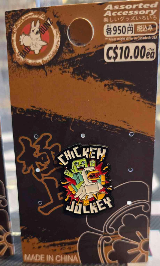 (MNC-02PIN) CHICKEN JOCKEY Minecraft Gaming Enamel Pin