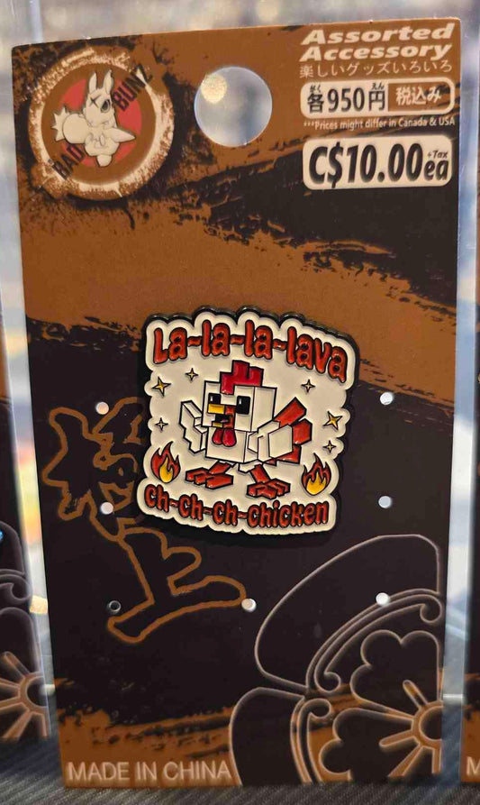 (MNC-04PIN) PIXEL CHICKEN Minecraft Gaming Enamel Pin