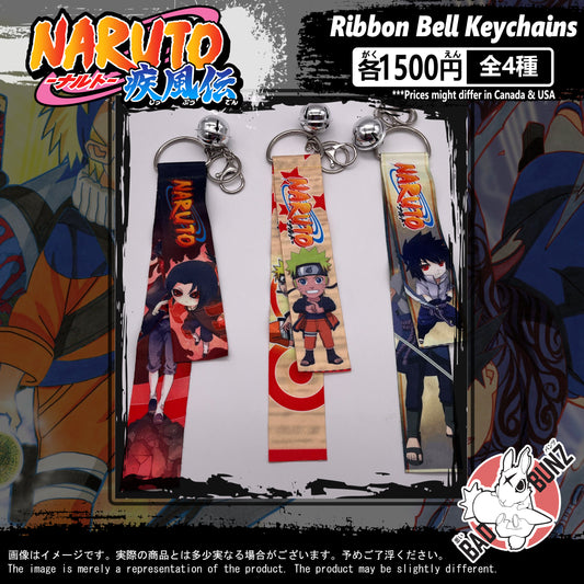 (NAR-01BELL) Naruto Anime Ribbon Bell Keychain