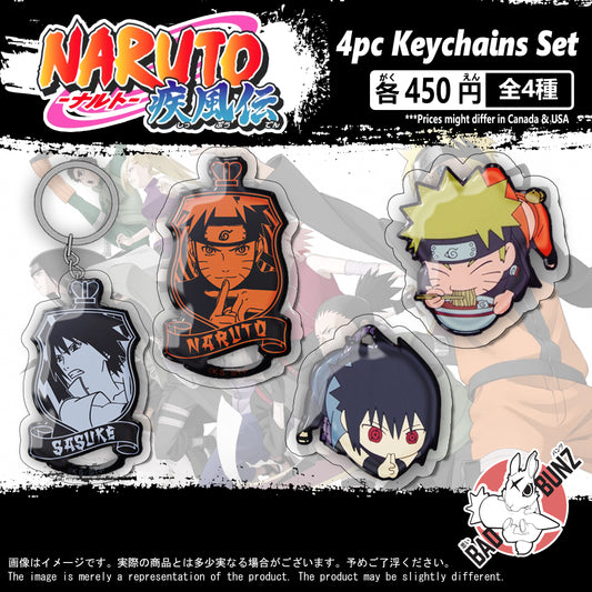 (NAR-02KC) Naruto Anime Double-Sided Acrylic Keychain Set