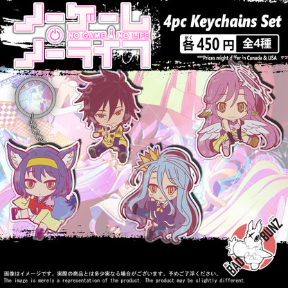 (NGNL-01KC) No Game No Life Anime Double-Sided Acrylic Keychain Set