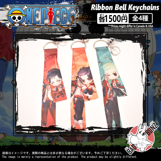 (OP-01BELL) One Piece Anime Ribbon Bell Keychain