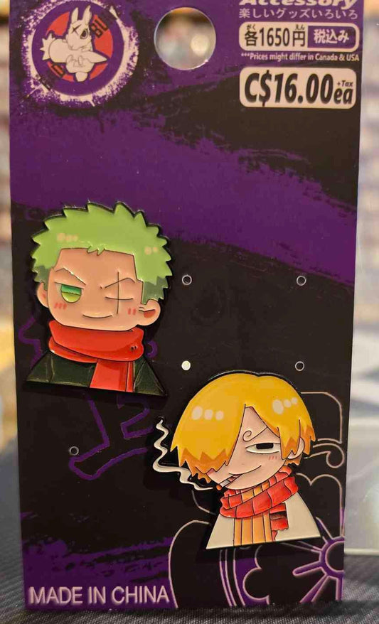 (OP-02PIN) ZORRO & SANJI One Piece Anime Enamel Pin