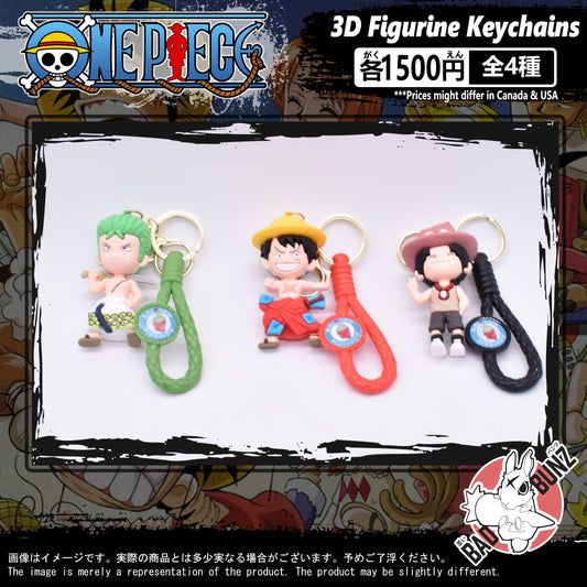 (OP-01PVC) One Piece Anime PVC 3D Figure Keychain