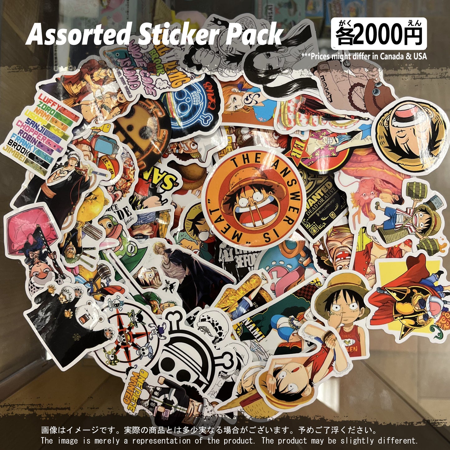 (OP-01STK) One Piece Anime Sticker Pack