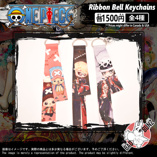 (OP-02BELL) One Piece Anime Ribbon Bell Keychain