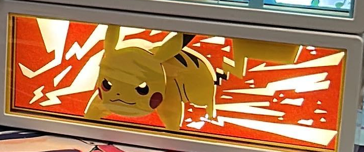 (PKM-03FACE) PIKACHU Pokemon Gaming LED Face Portrait Frame