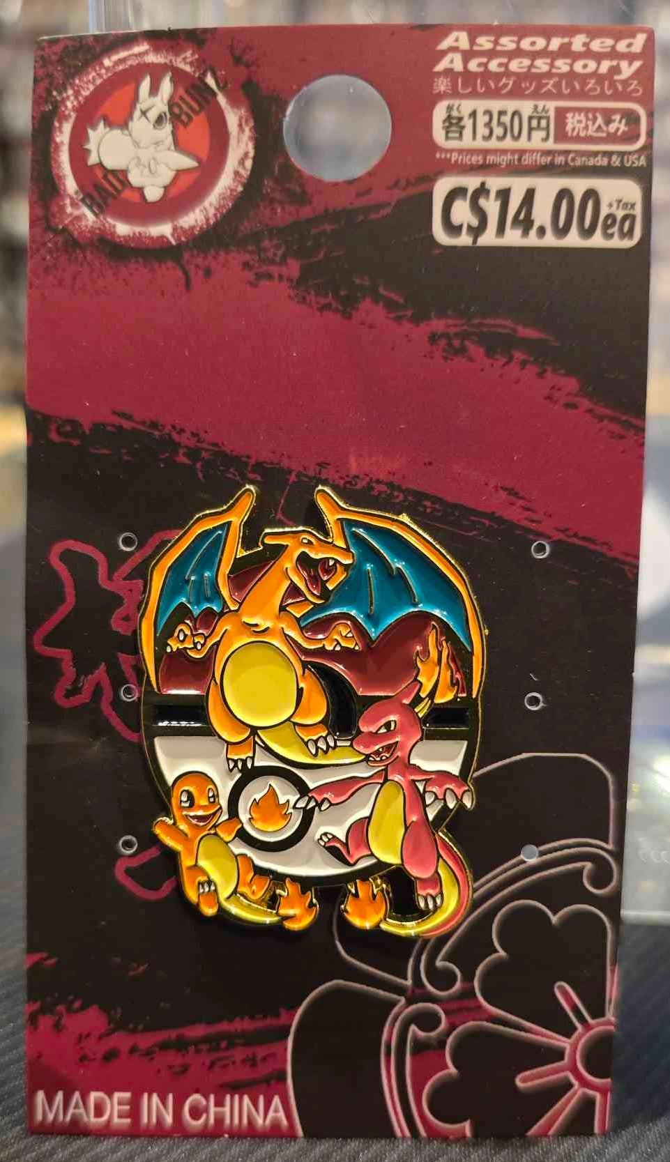 (PKM-19PIN) CHARIZARD EVO Pokemon Gaming Enamel Pin