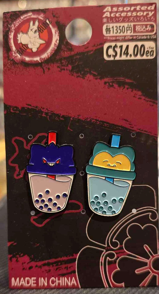 (PKM-27PIN) GENGAR & SNORLAX BOBA Pokemon Gaming Enamel Pin