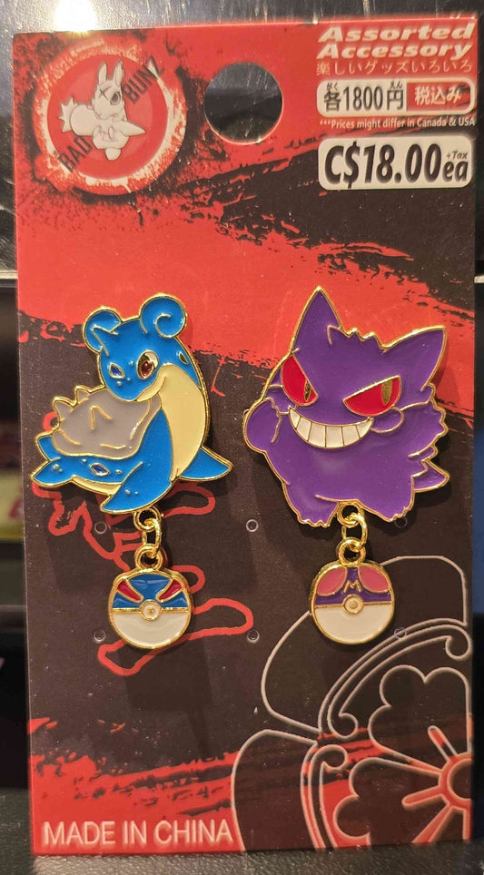 (PKM-33PIN) LAPRAS & GENGAR Pokemon Gaming Enamel Pin