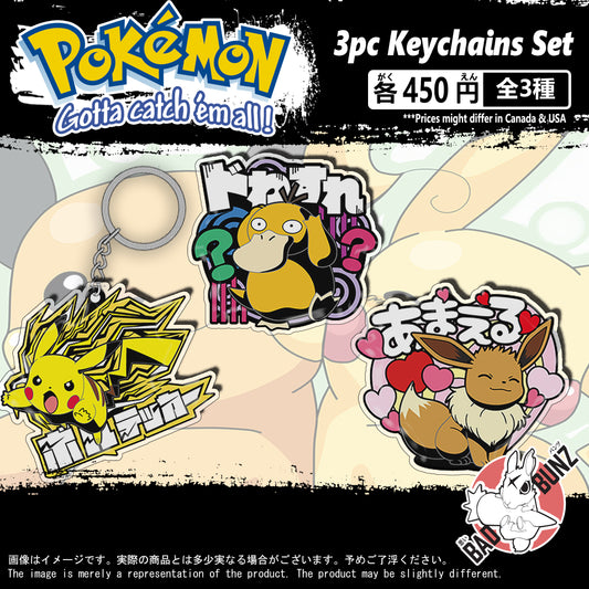 (PKM-10KC) Pokemon Game Double-Sided Acrylic Keychain Set