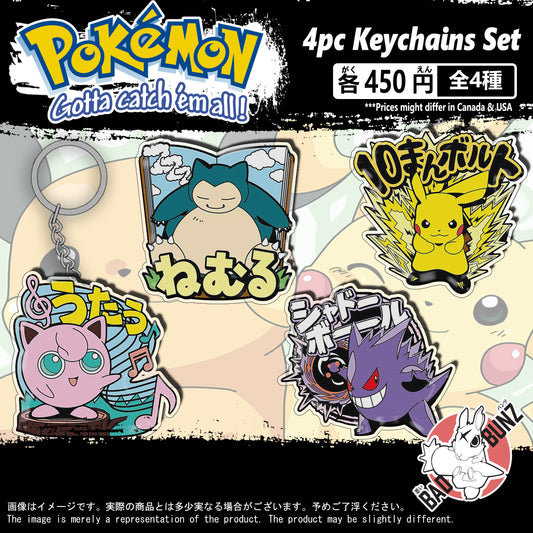 (PKM-04KC) Pokemon Game Double-Sided Acrylic Keychain Set