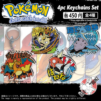 (PKM-09KC) Pokemon Game Double-Sided Acrylic Keychain Set