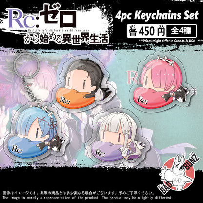 (RE0-01KC) Re:Zero Anime Double-Sided Acrylic Keychain Set