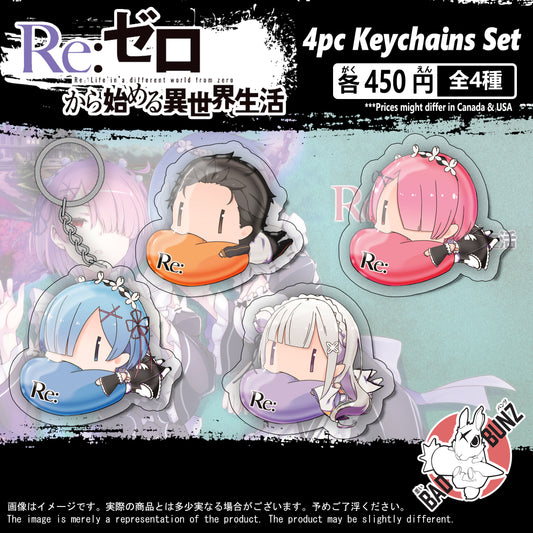 (RE0-01KC) Re:Zero Anime Double-Sided Acrylic Keychain Set