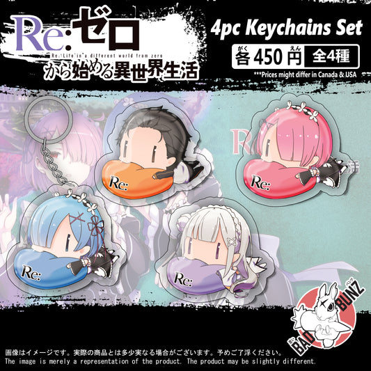 (RE0-01KC) Re:Zero Anime Double-Sided Acrylic Keychain Set