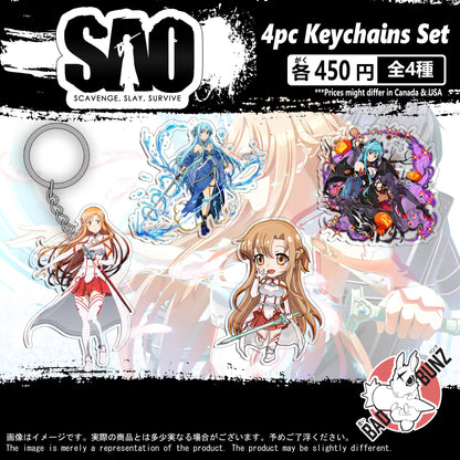 (SAO-02KC) Sword Art Online Anime Double-Sided Acrylic Keychain Set