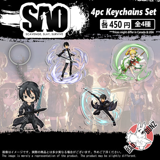 (SAO-03KC) Sword Art Online Anime Double-Sided Acrylic Keychain Set