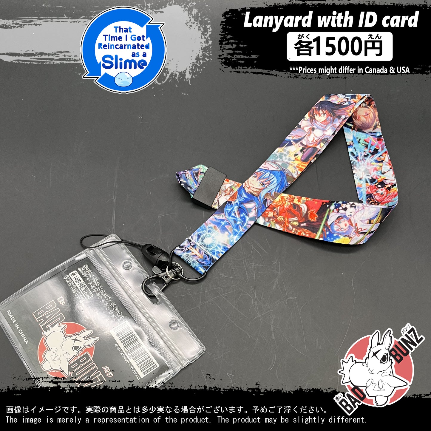 (SLM-01LYD) That Time I Got Reincarnated as a Slime Anime Lanyard with ID Card Holder