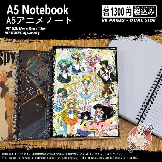 (SM-01NB) Sailor Moon Anime A5 Spiral-bound Hardcover Notebook