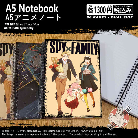 (SPY-01NB) Spy Family Anime A5 Spiral-bound Hardcover Notebook