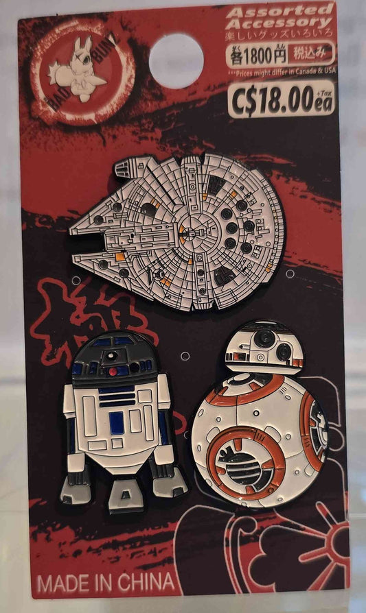 (SW-02PIN) ROBOT & SHIP Starwars Movie Enamel Pin