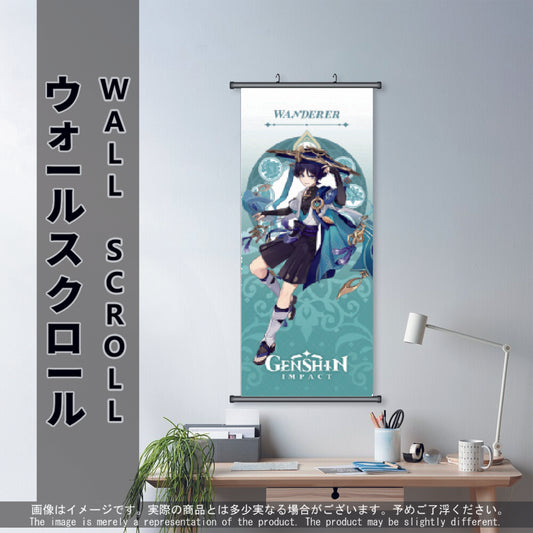 (GSN-ANEMO-09) WANDERER Genshin Impact Anime Wall Scroll
